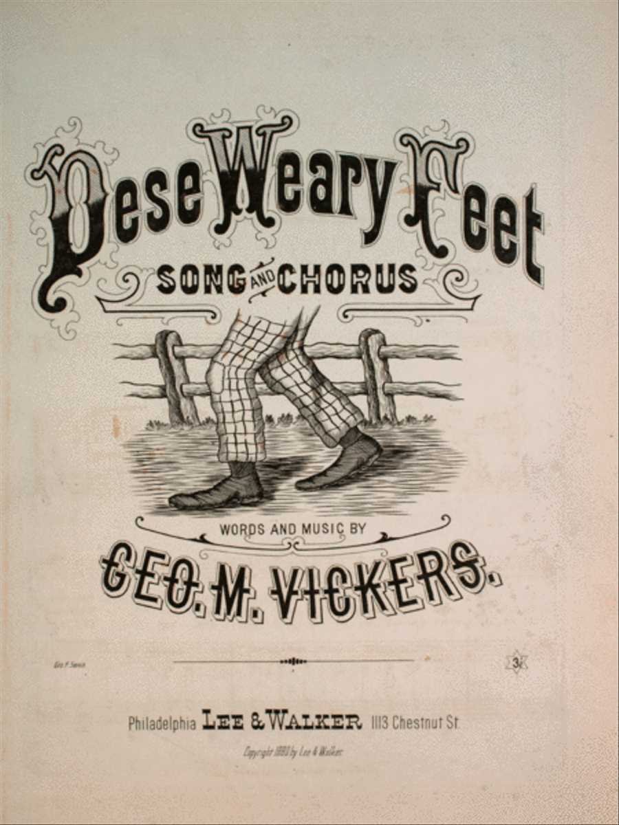 Dese Weary Feet. Song and Chorus 4-Part scores gallery preview page 1
