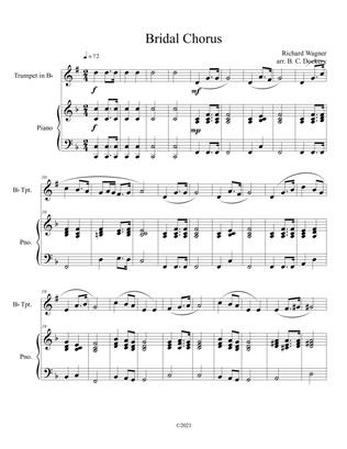 Bridal Chorus (Here Comes the Bride) for Solo Trumpet and Piano