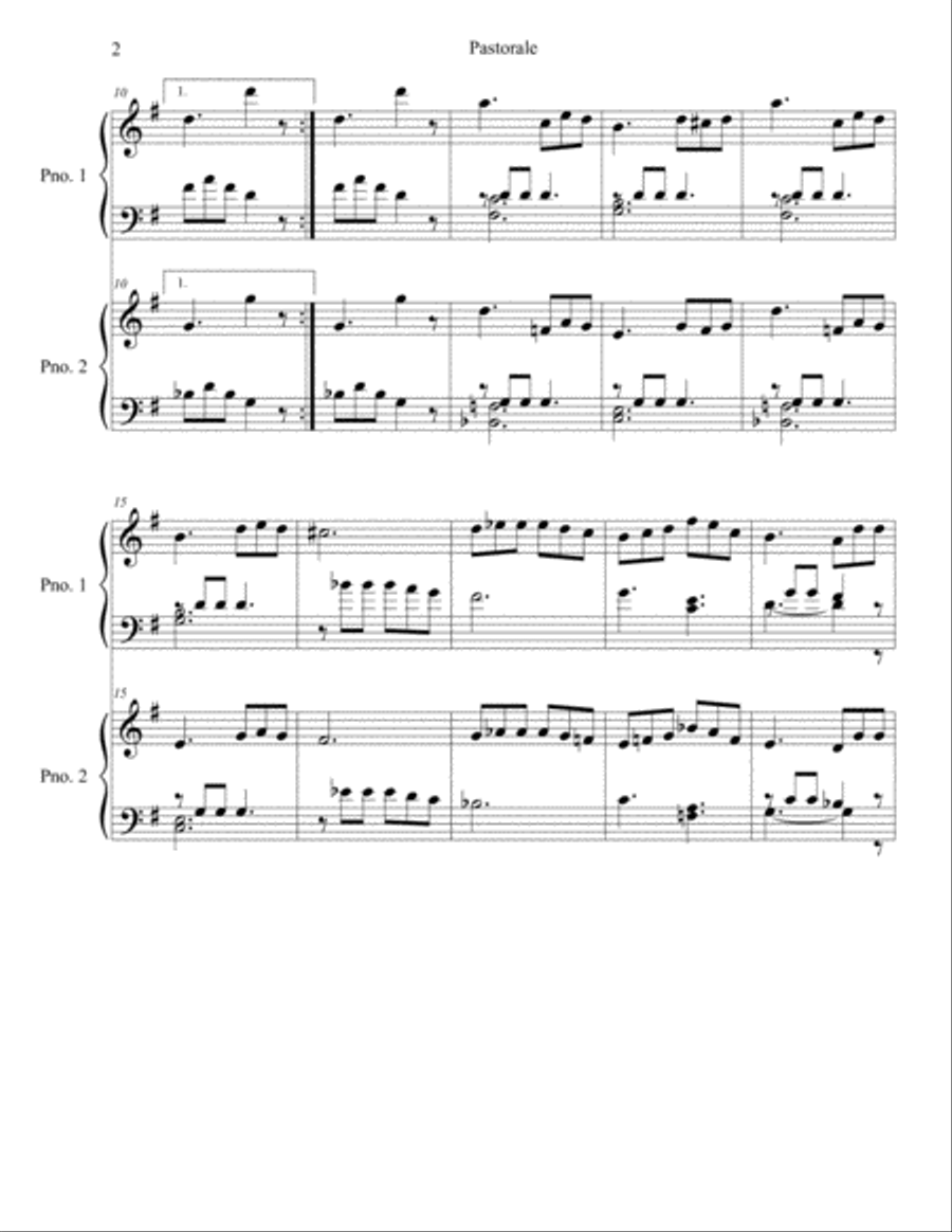 Pastorale Piano scores gallery preview page 2