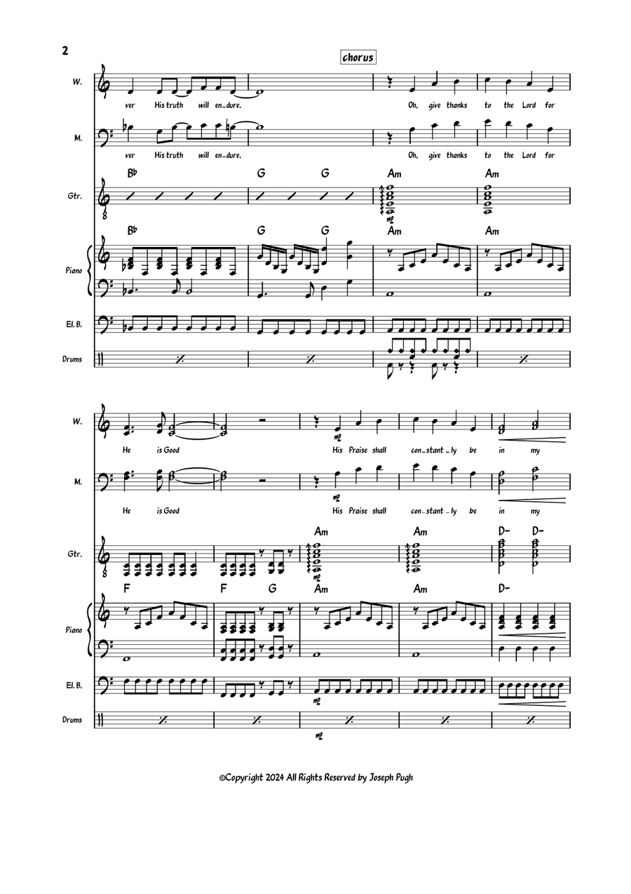 Oh Praise The Lord (Psalm 117) 2-Part scores gallery preview page 2