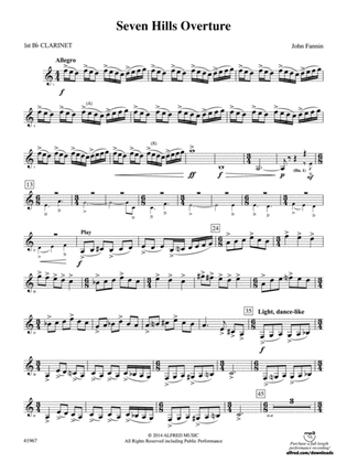 Seven Hills Overture: 1st B-flat Clarinet