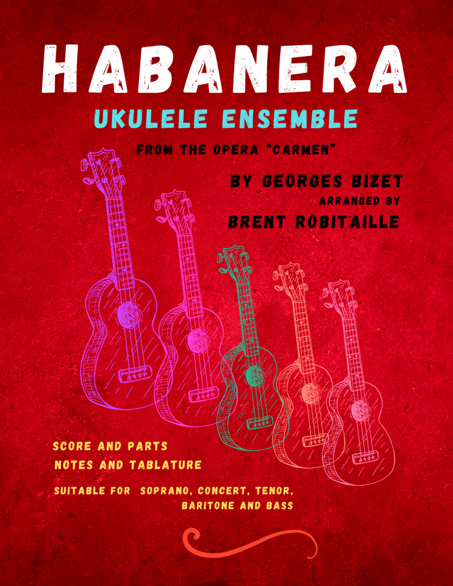 Habanera - Bizet - Ukulele Ensemble Ukulele scores gallery preview page 1