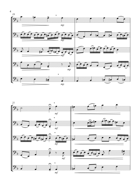 Three selections based on "Christ lag in Todesbanden" (Euphonium Quintet - Bass Clef)