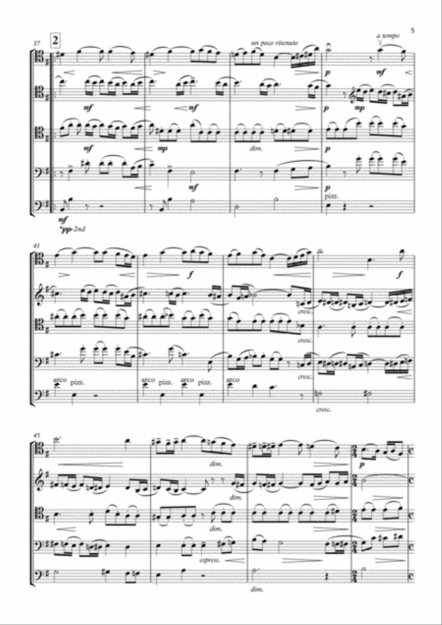 Vocalise - Rachmaninoff Op.34 No.14 Small Ensemble scores gallery preview page 5