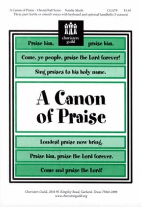 Book cover for A Canon of Praise