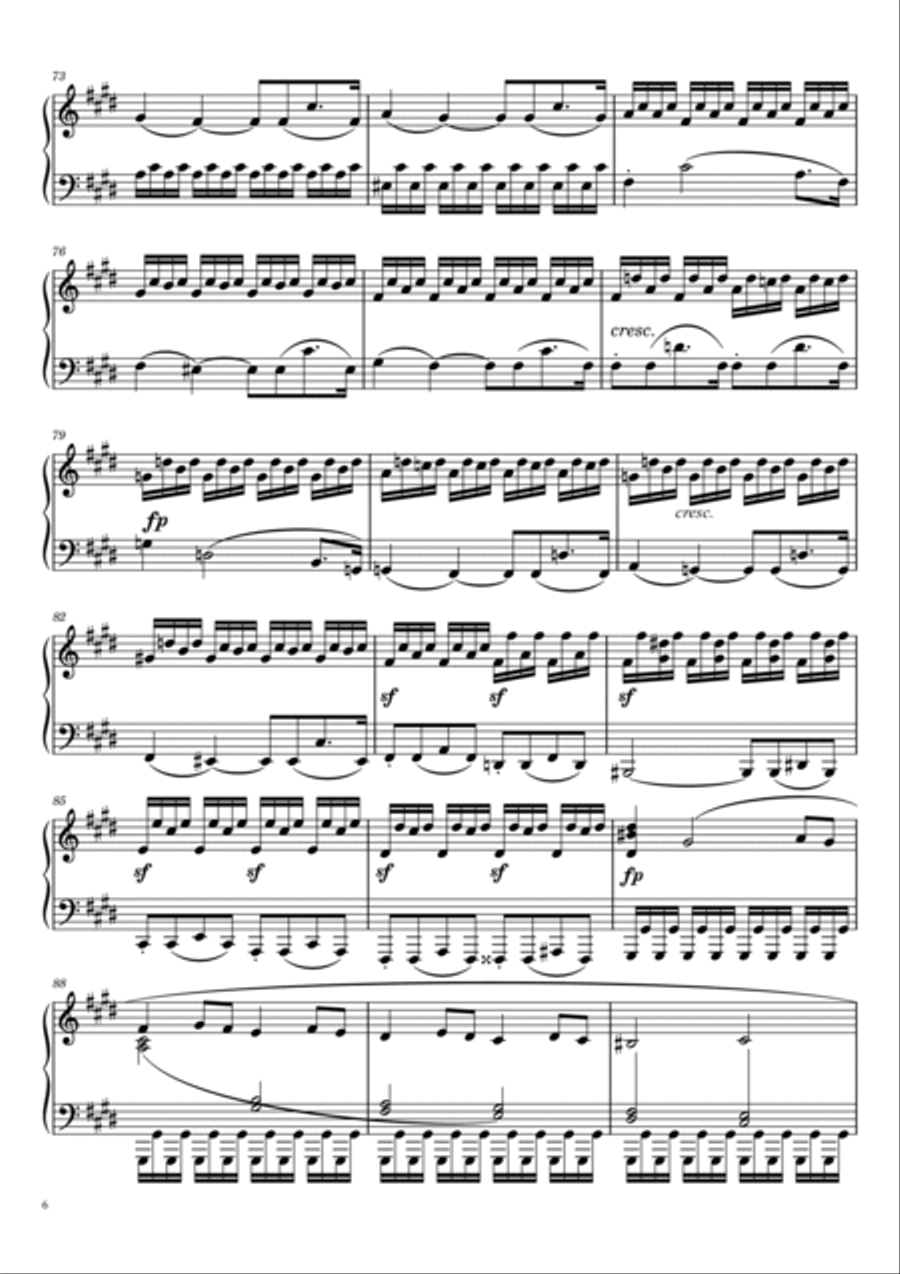 Sonate No. 14 Moonlight 3rd Movement Sonate No. 14 Moonlight 3rd Movement Piano Solo scores gallery preview page 6