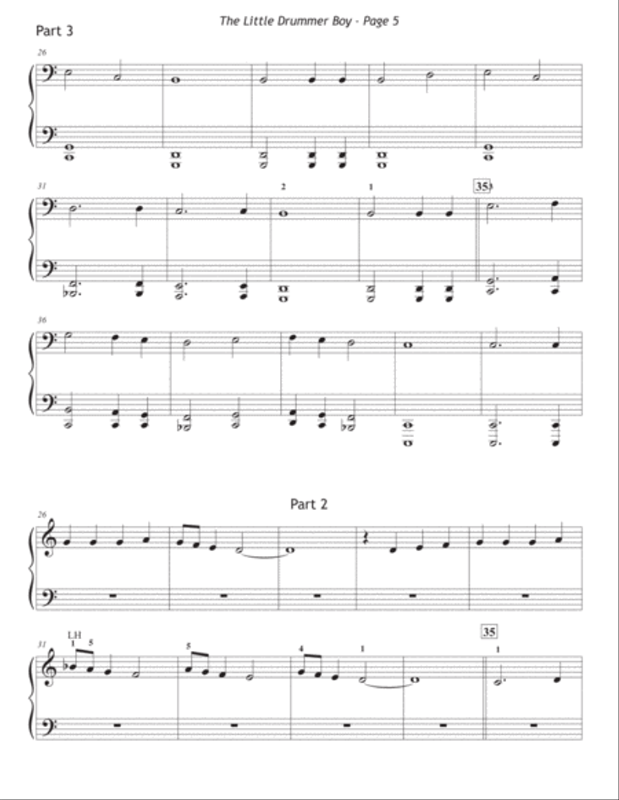 The Little Drummer Boy Piano Trio scores gallery preview page 6