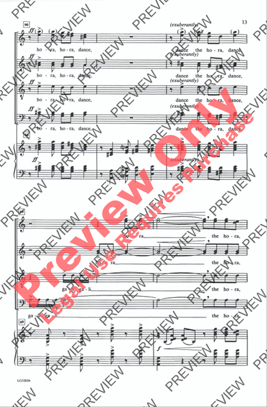 Zum Gali 4-Part scores gallery preview page 13