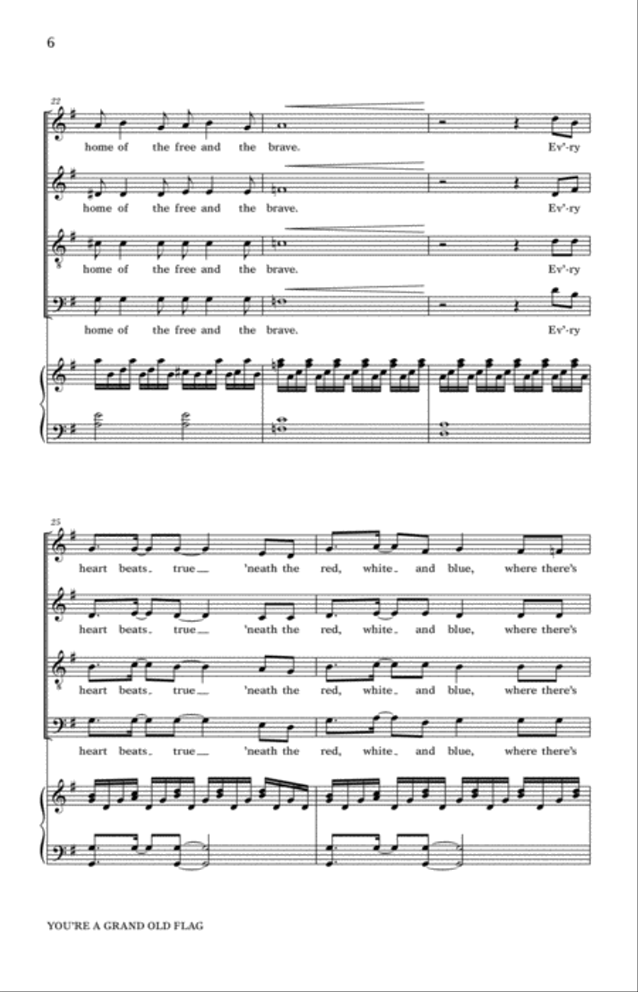 You're A Grand Old Flag You're A Grand Old Flag 4-Part scores gallery preview page 4