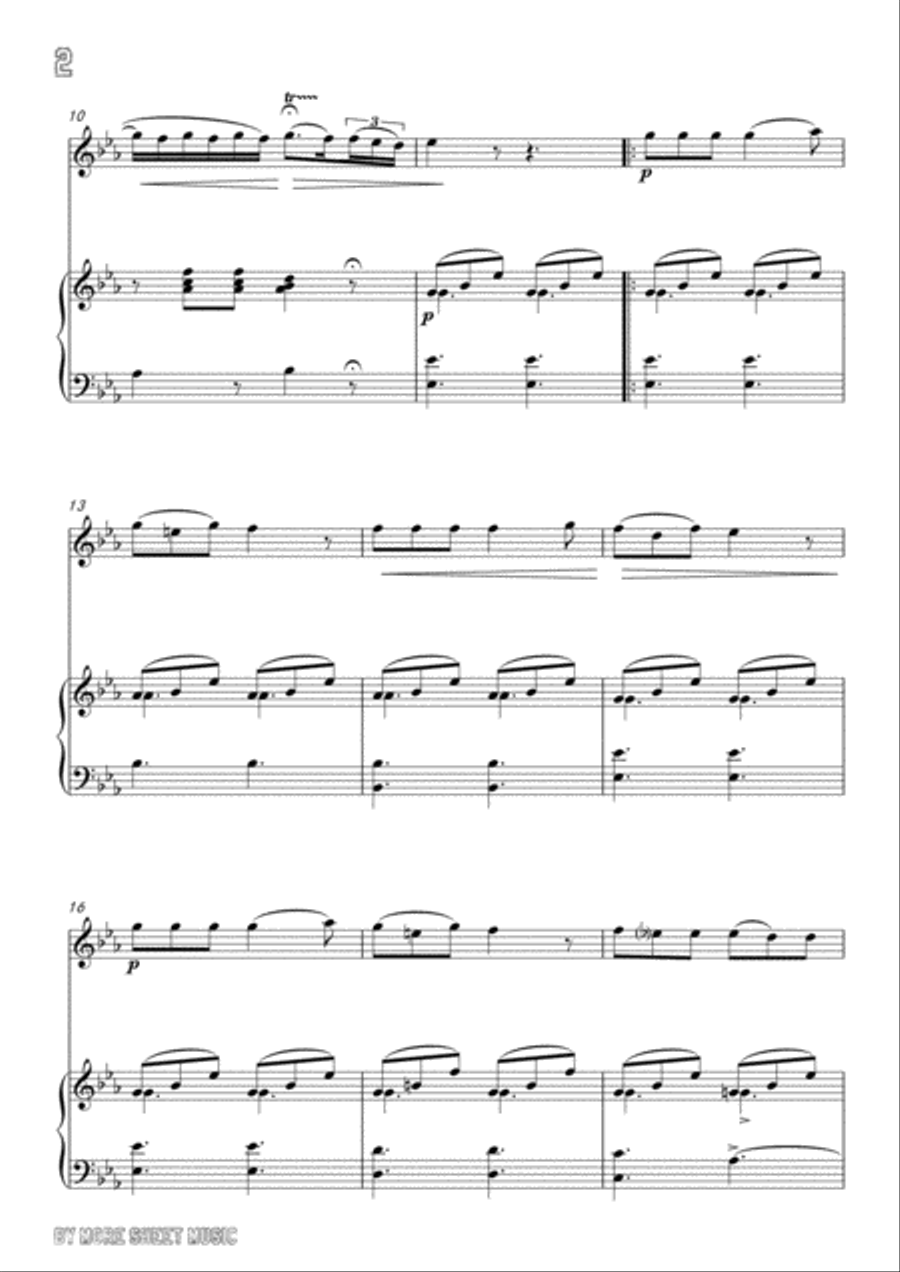 Bellini-A palpitar d'affanno,for Violin and Piano Voice scores gallery preview page 4