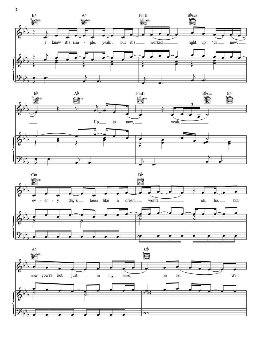Different Summers (from Camp Rock 2) Piano, Vocal, Guitar scores gallery preview page 2
