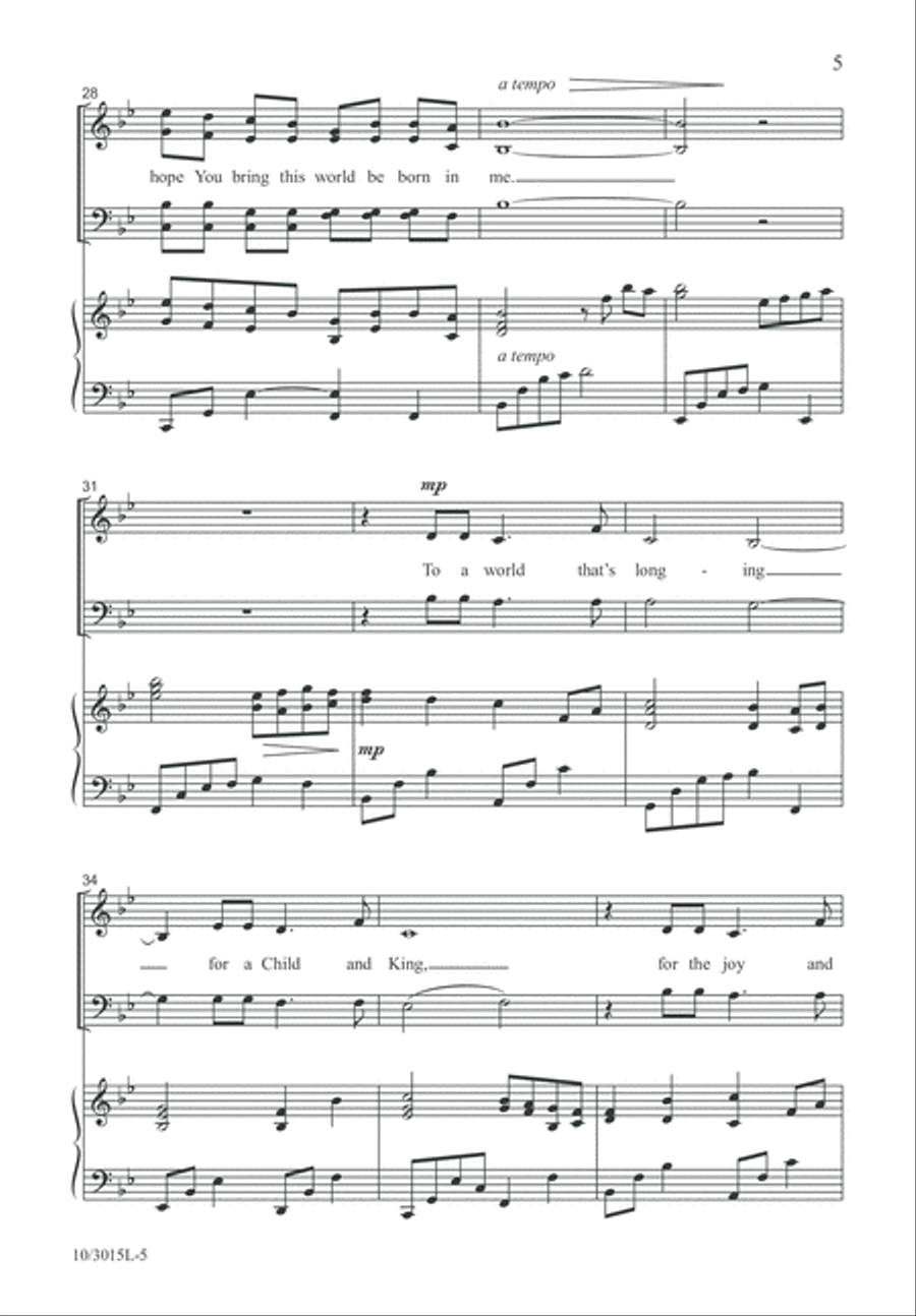 Be Born in Us 4-Part scores gallery preview page 5