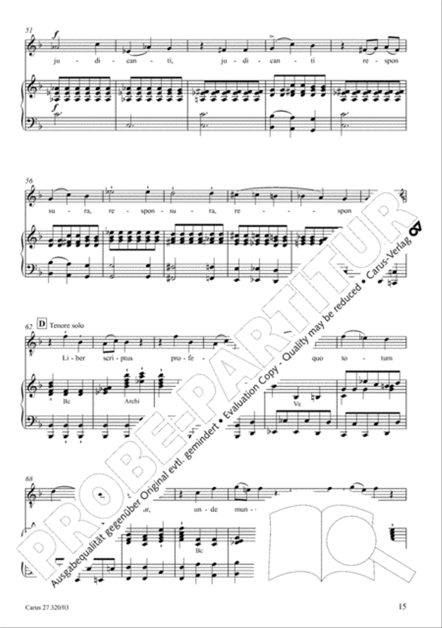 Requiem in D minor 4-Part scores gallery preview page 16