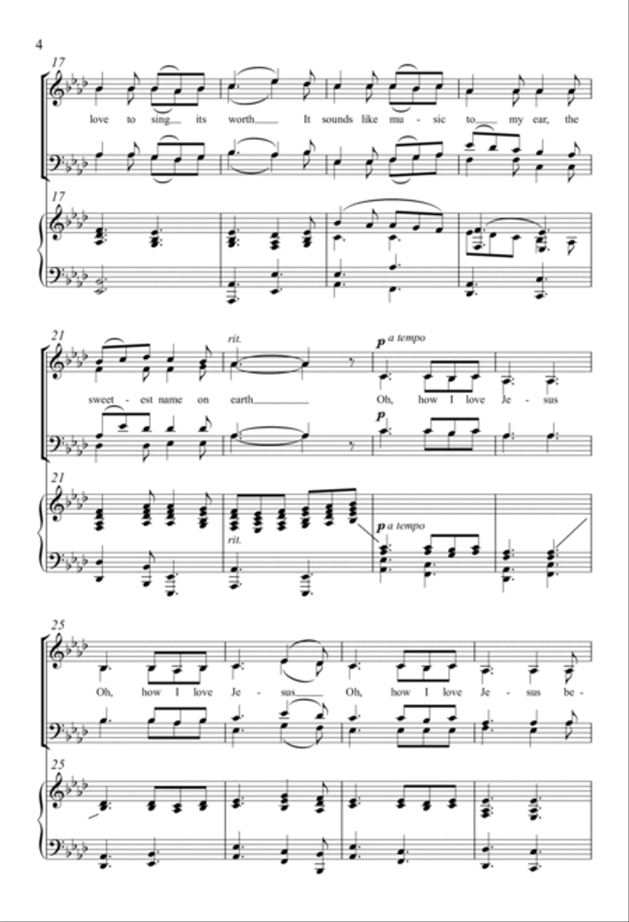 Three American Folk Hymns 4-Part scores gallery preview page 2