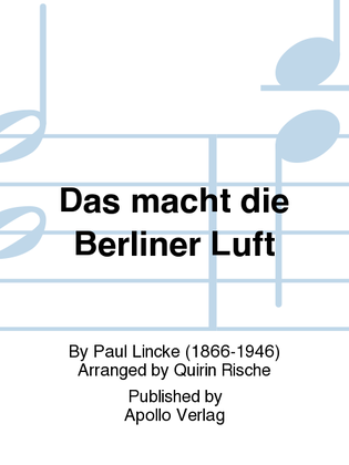Book cover for Das macht die Berliner Luft!