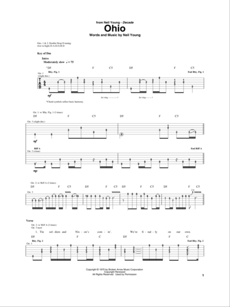 Ohio Guitar scores gallery preview page 1