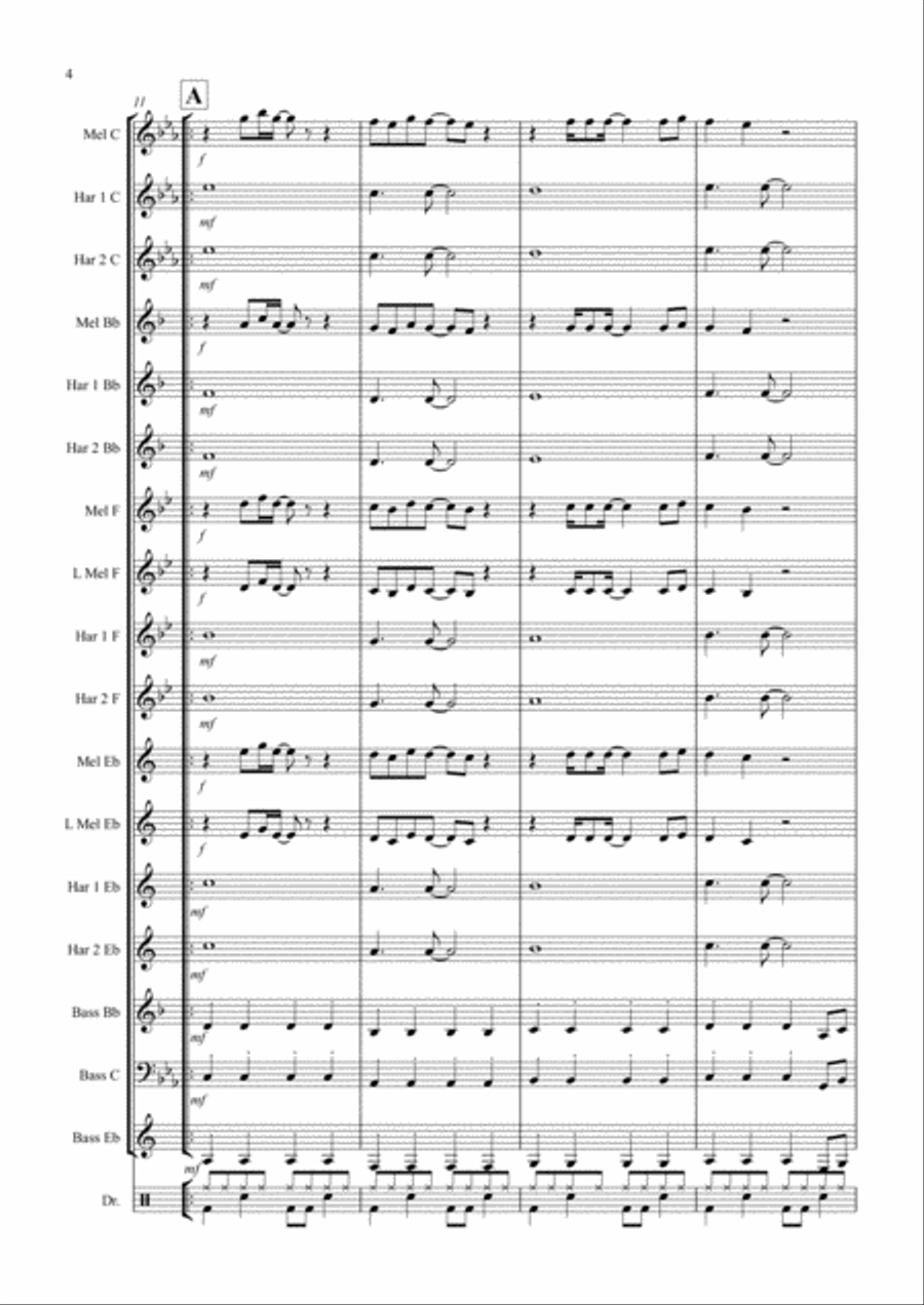Eye Of The Tiger Large Ensemble scores gallery preview page 4