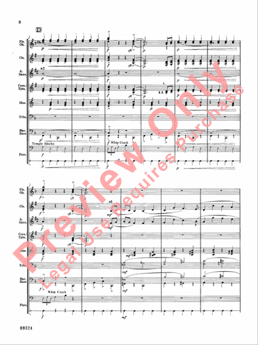 Sleigh Ride Sleigh Ride Concert Band scores gallery preview page 9