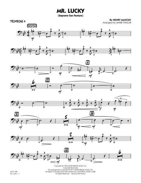 Mr. Lucky (Soprano Sax Feature) - Trombone 4