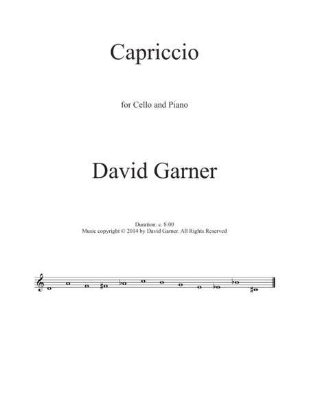 Capriccio for Cello and Piano image number null
