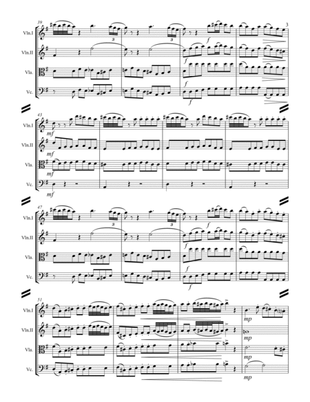 Mozart - Serenade in G, 'Eine kleine Nachtmusik' (for String Quartet) image number null