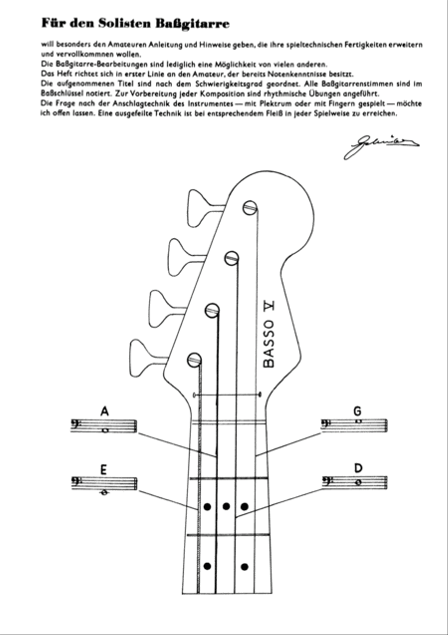 Fur den Solisten - Bassgitarre Bass Guitar scores gallery preview page 4