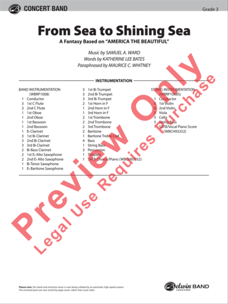 From Sea to Shining Sea Concert Band scores gallery preview page 2