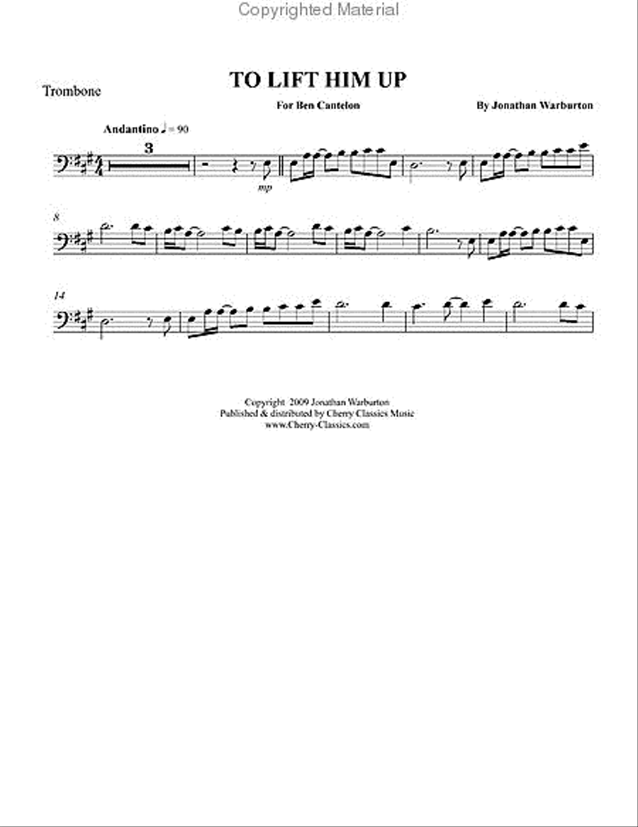 Soliloquy, Epitaph and Allegro for Trombone and Organ Trombone scores gallery preview page 2