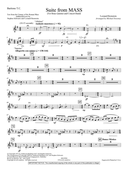 Suite from Mass (arr. Michael Sweeney) - Baritone T.C.