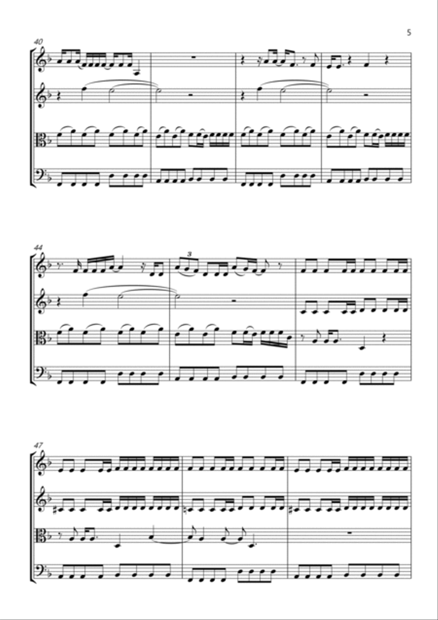 Where Is My Mind? String Quartet scores gallery preview page 5