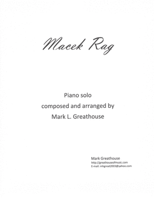 Macek Rag -- Piano Solo
