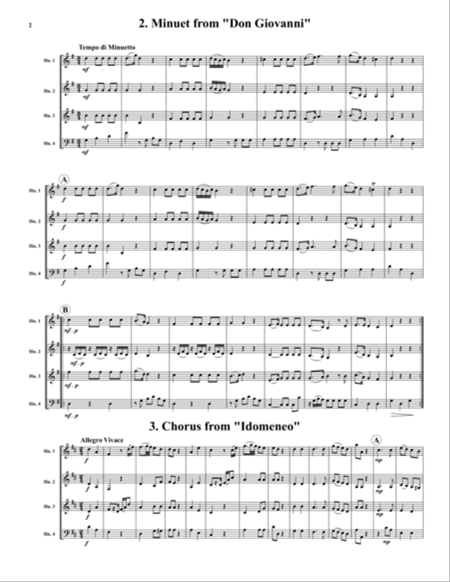 A Mozart Opera Suite A Mozart Opera Suite Horn scores gallery preview page 2