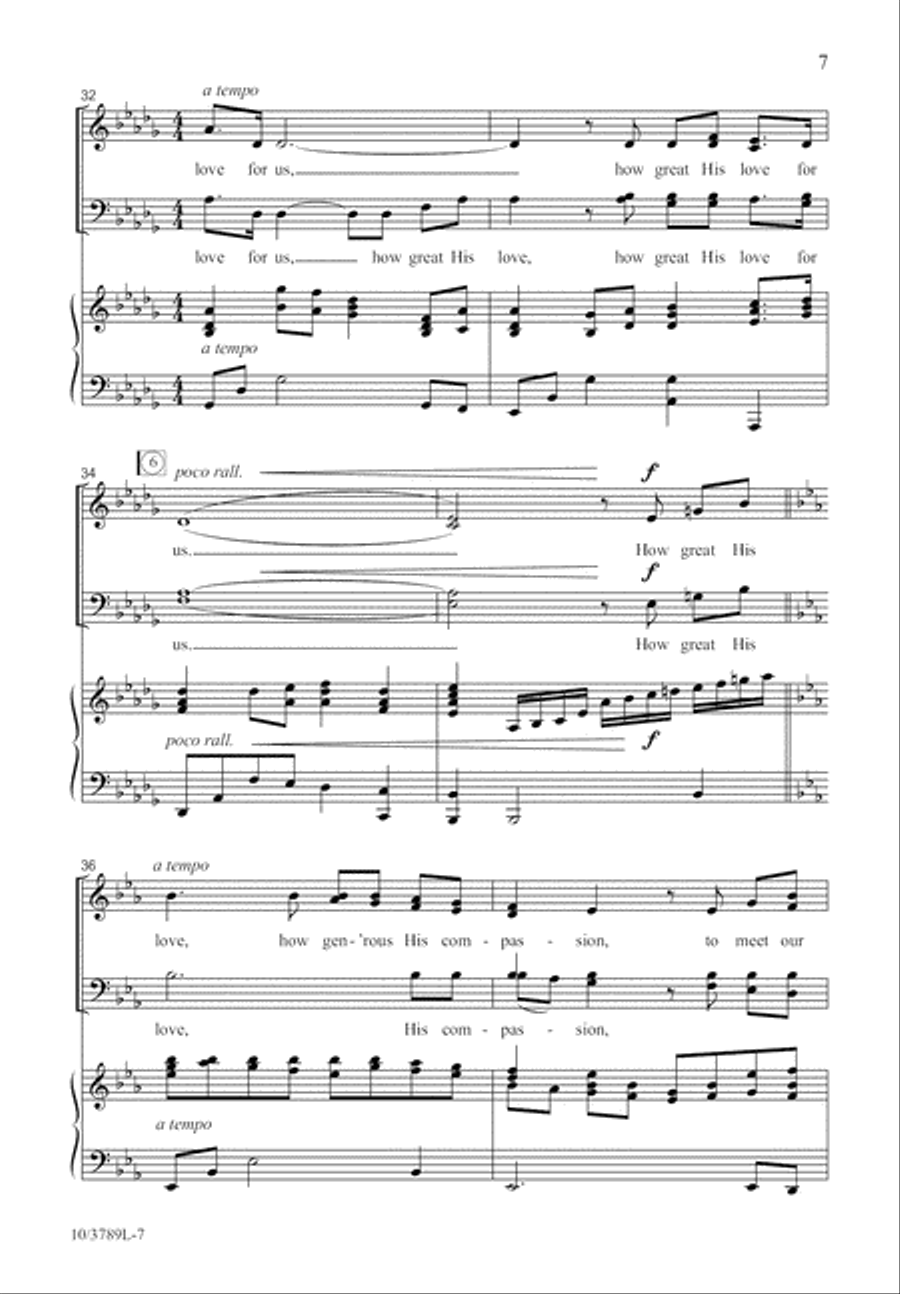 How Great His Love 4-Part scores gallery preview page 8