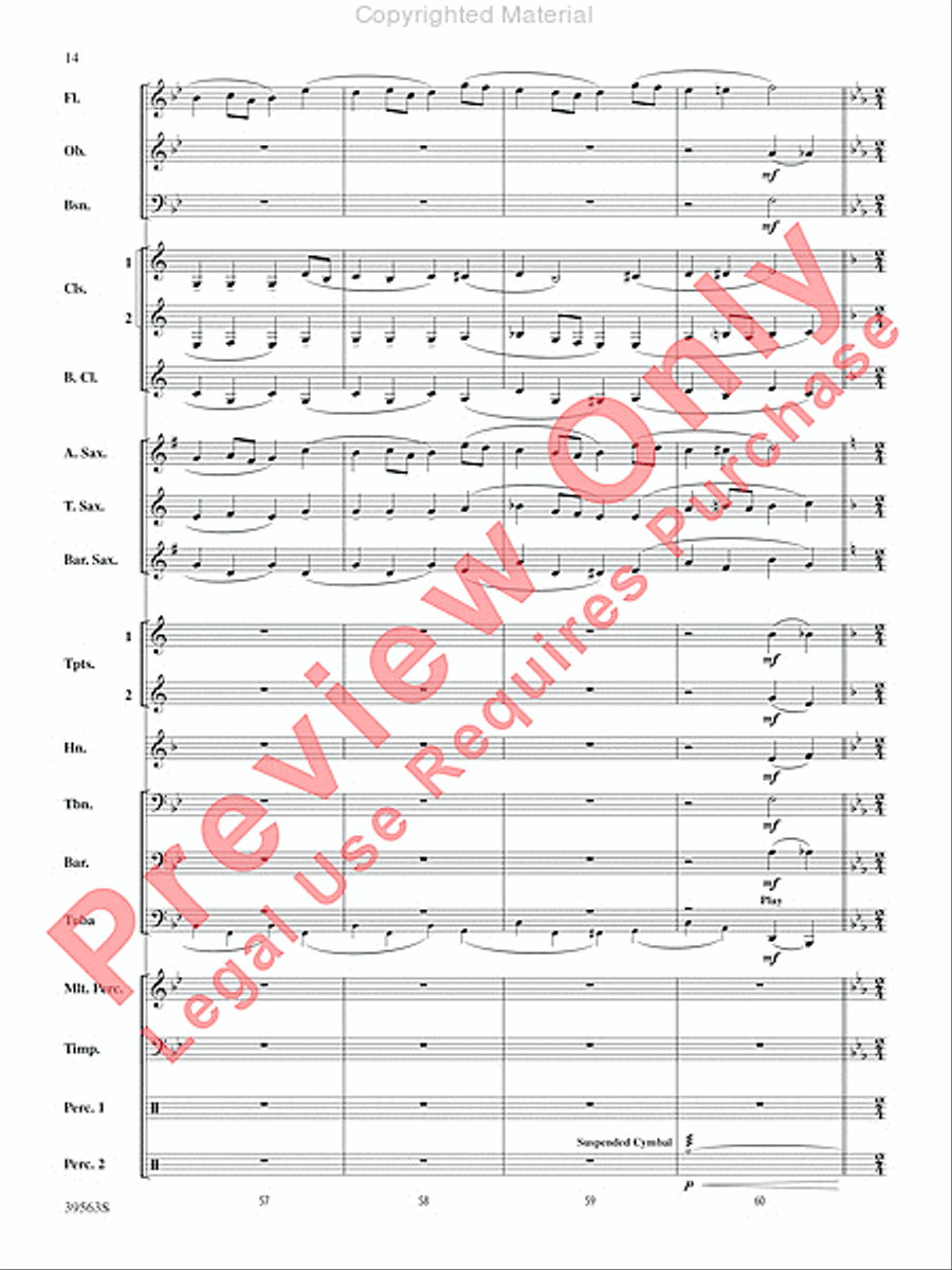 Academic Festival Overture Concert Band scores gallery preview page 15