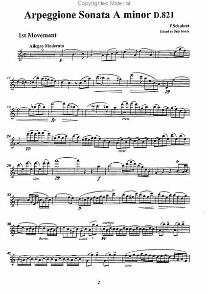 Sonata in A minor "Arpeggione" image number null
