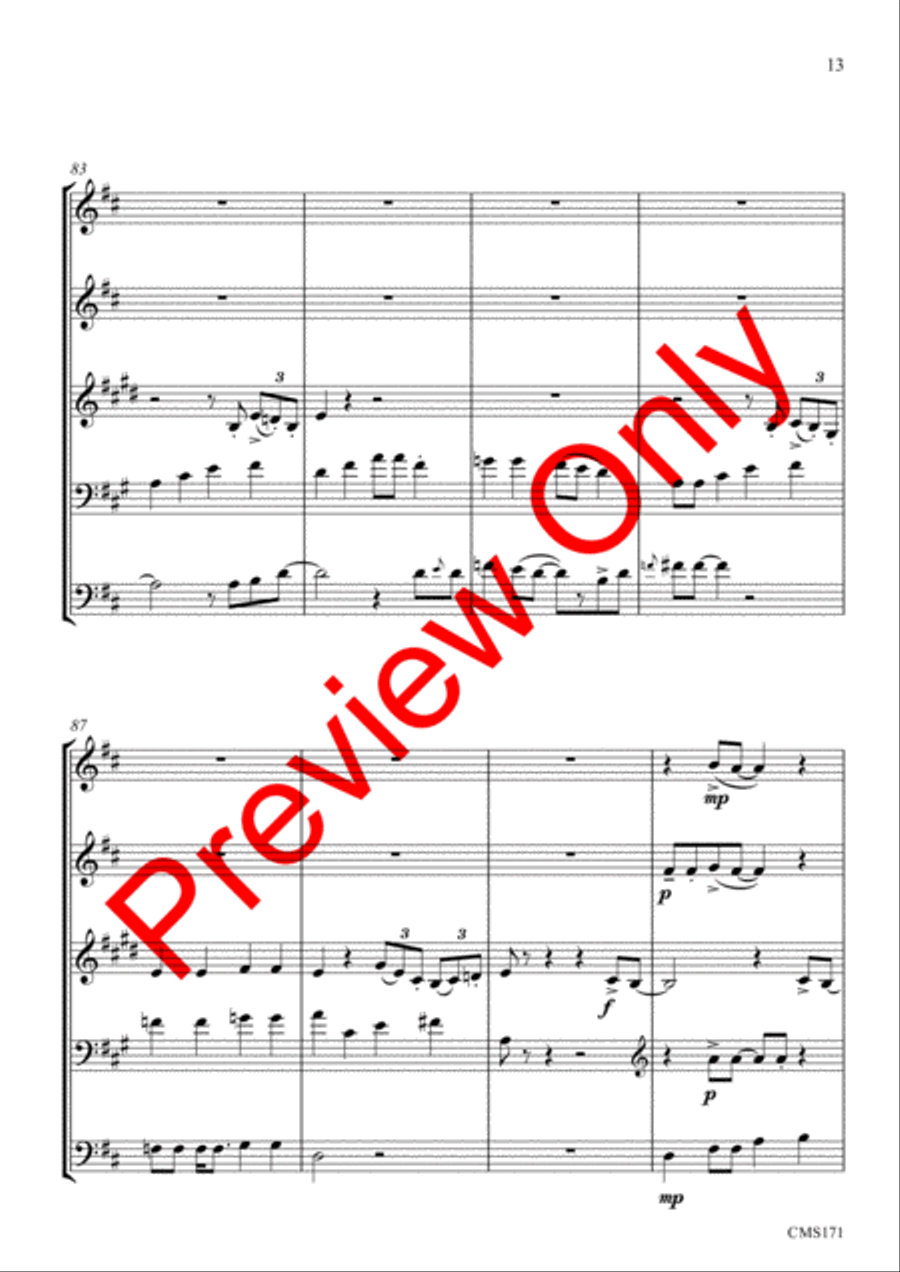 Queen Medley Fantasy Queen Medley Fantasy Woodwind Quintet scores gallery preview page 16