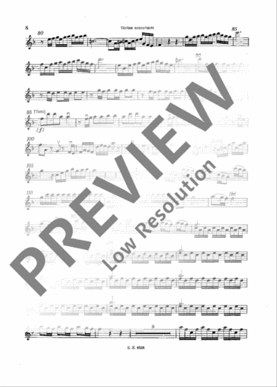 Concerto F Major Violin scores gallery preview page 9