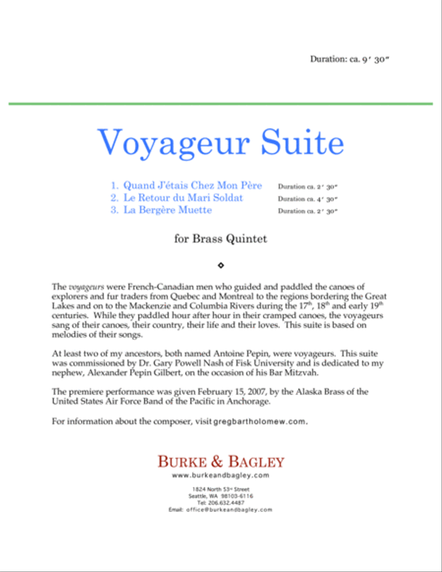 Le Retour du Mari Soldat Brass Ensemble scores gallery preview page 2