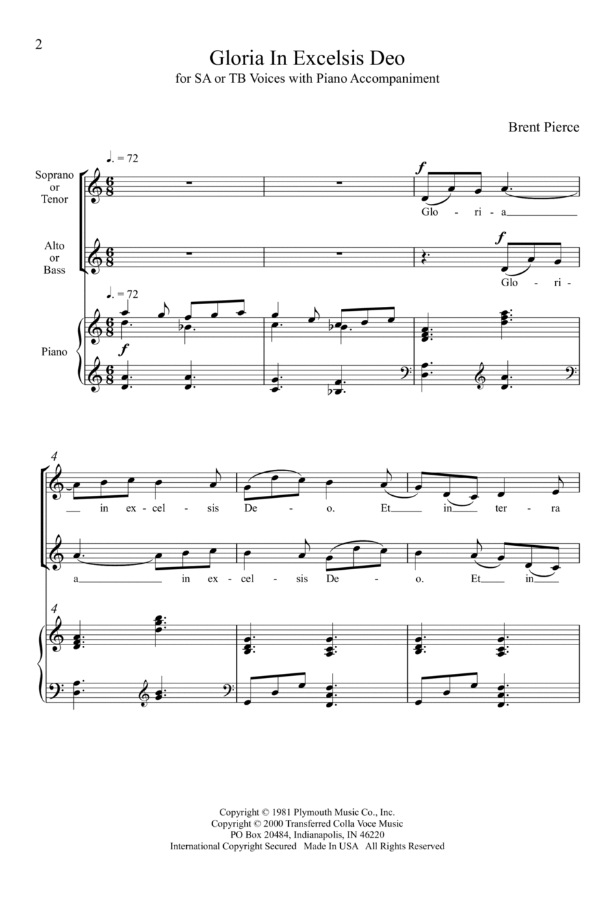 Gloria In Excelsis Deo Gloria In Excelsis Deo TB scores gallery preview page 1