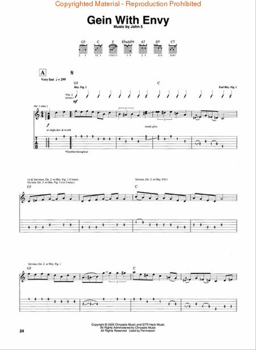 John5 - Songs for Sanity Electric Guitar scores gallery preview page 4