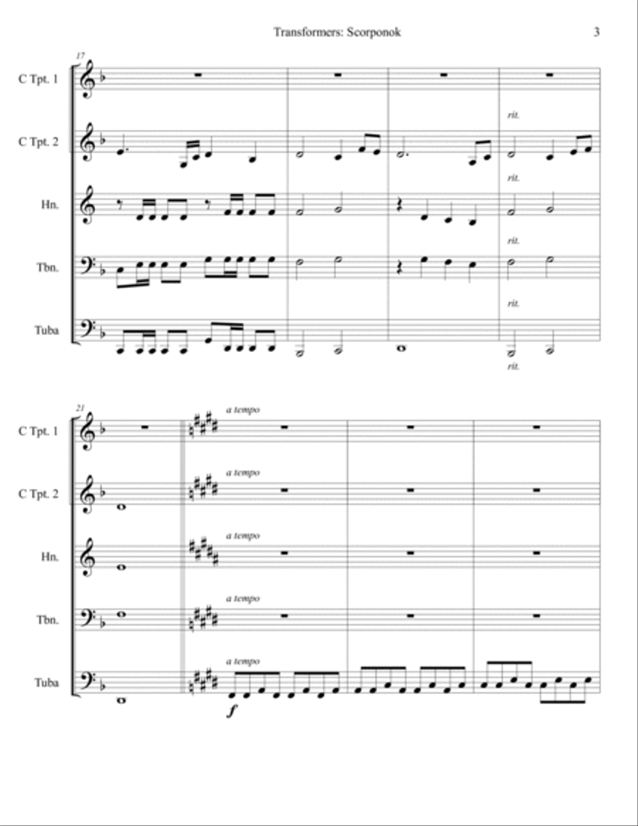 Scorponok Brass Ensemble scores gallery preview page 4