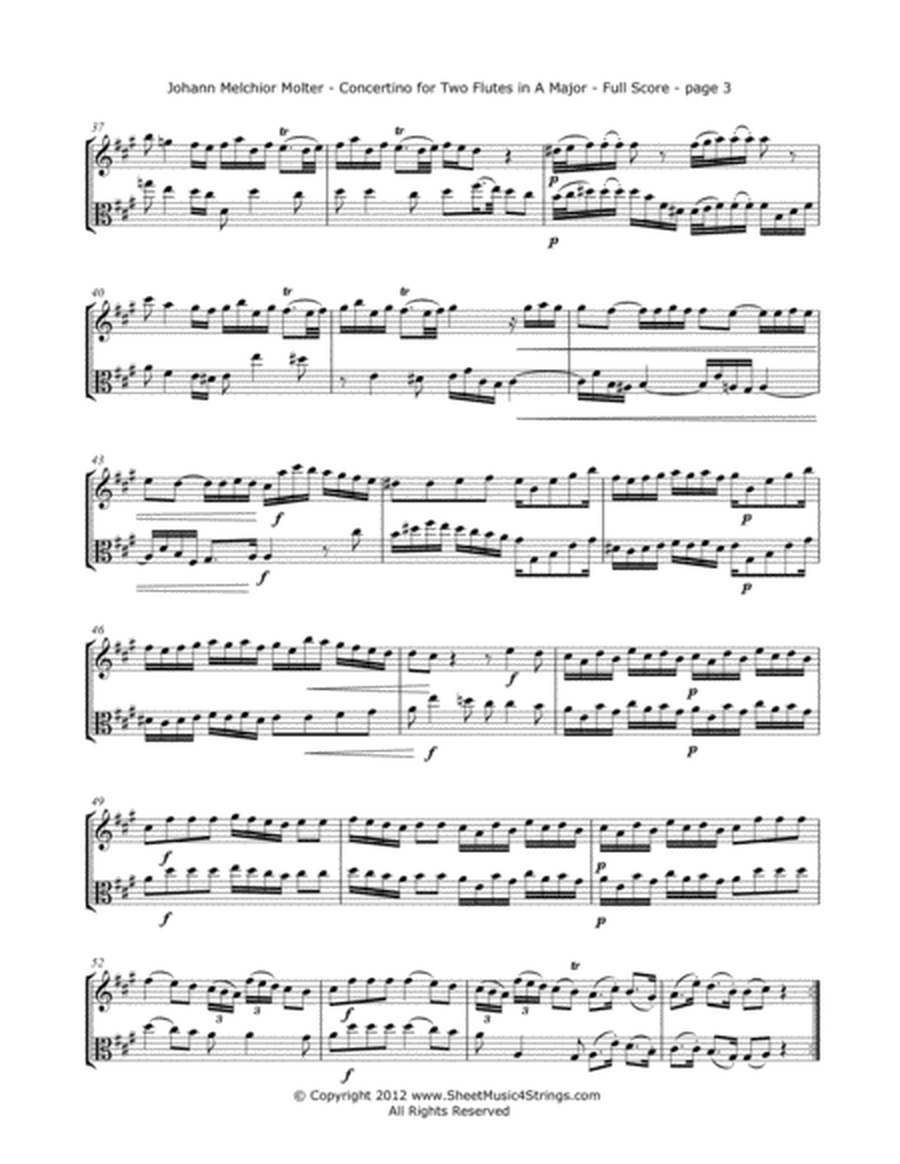 Molter, J. - Concertino (Mvt. 1) for Violin and Viola image number null