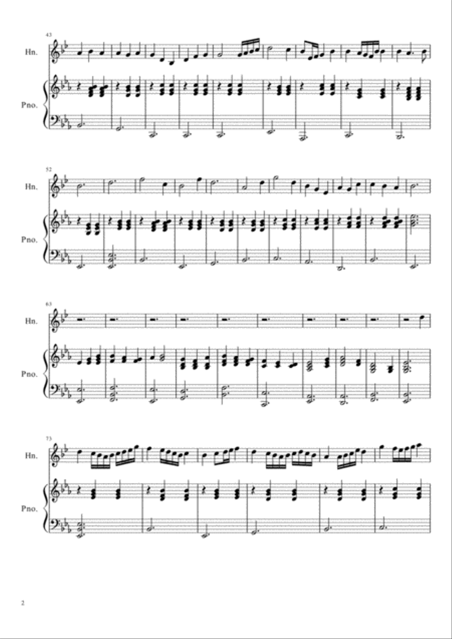 Waltz in Eb for Horn Horn scores gallery preview page 2
