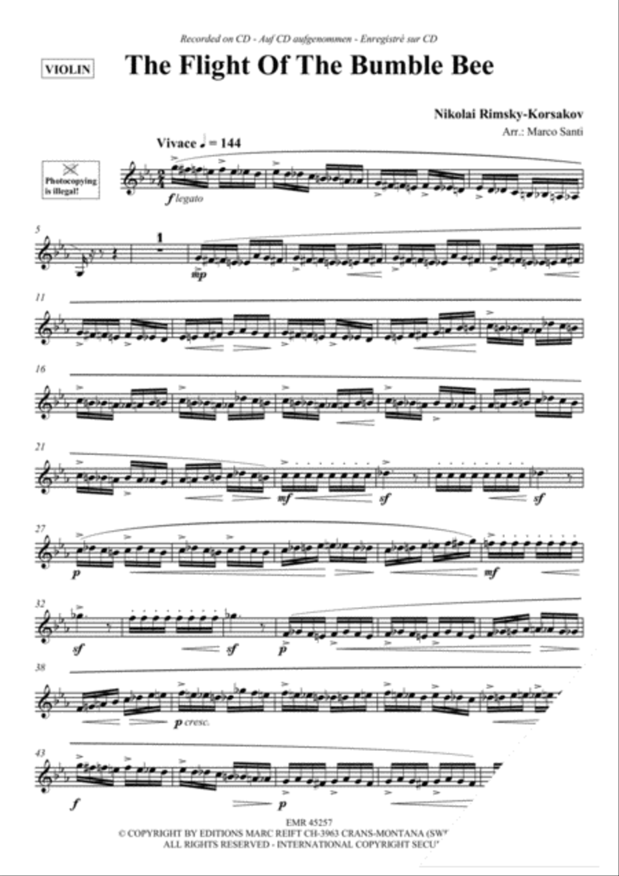 The Flight Of The Bumble Bee Violin Solo scores gallery preview page 3