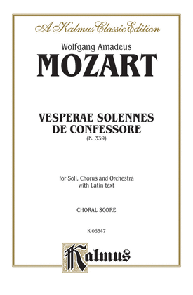 Book cover for Vesperae solennes de Confessore, K. 339