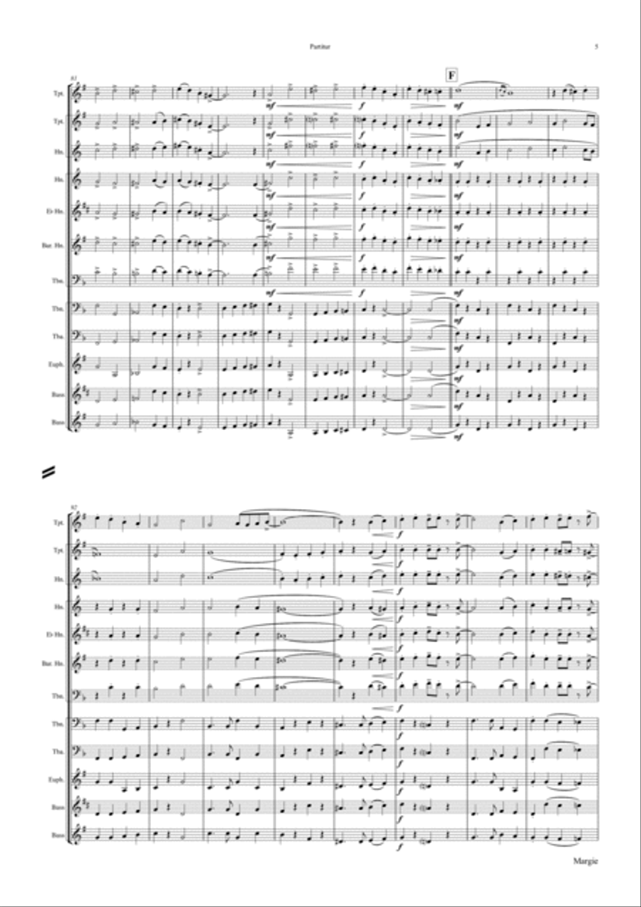 Margie - Dixieland Classic - Brass Quartet Brass Quartet scores gallery preview page 5