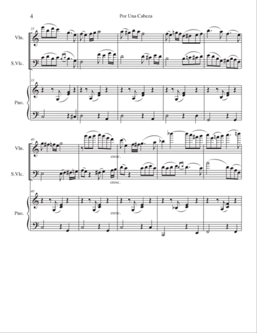Por Una Cabeza Piano Trio scores gallery preview page 4