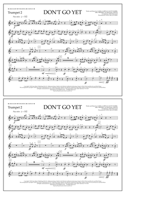 Don't Go Yet (arr. Tom Wallace) - Trumpet 2