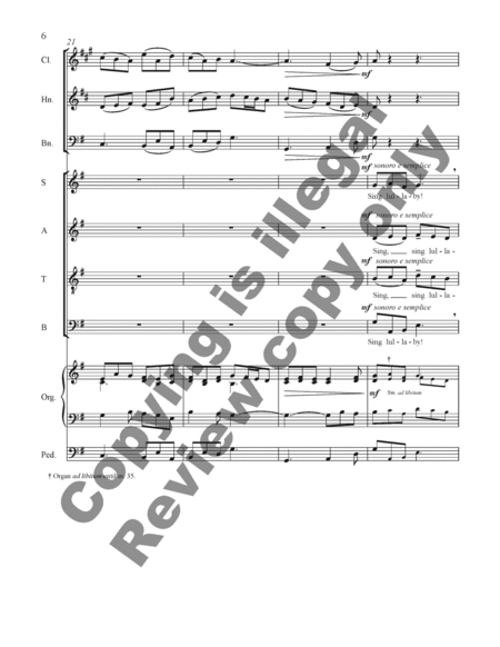 Sing Lullaby (Chamber Version Score)