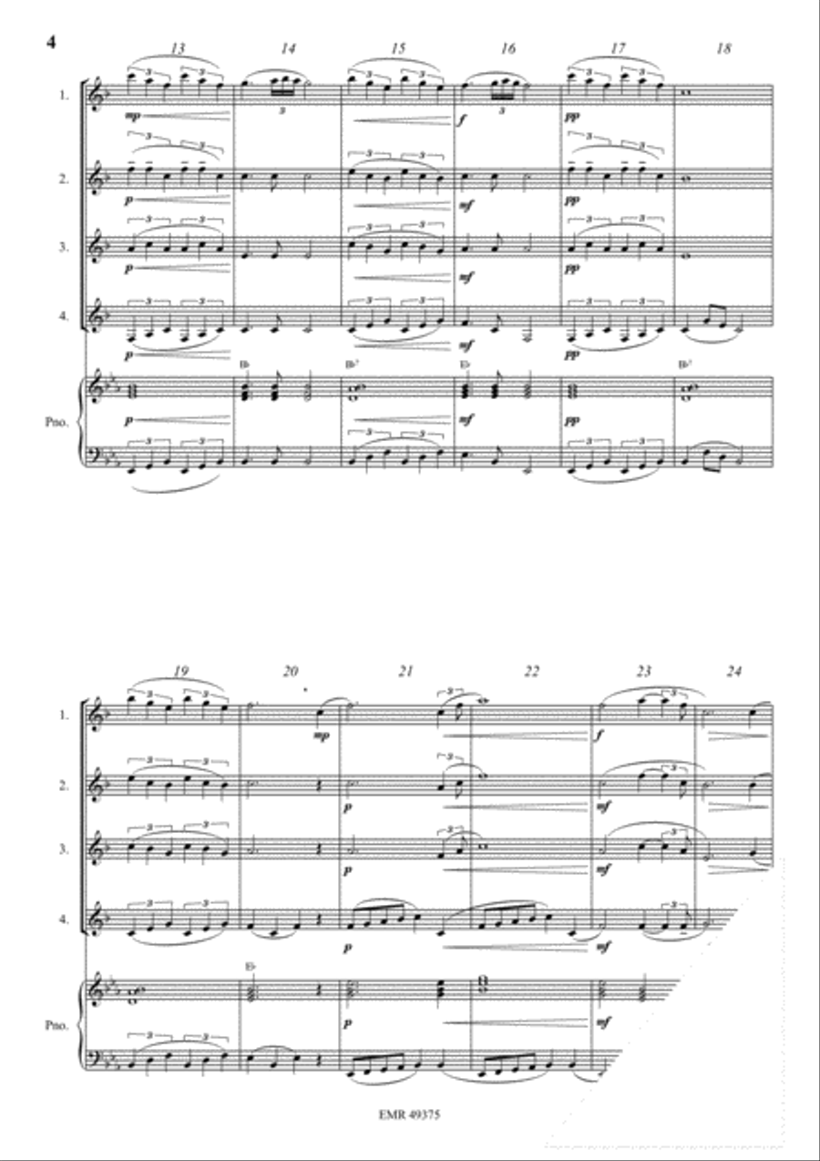 Il Silenzio Clarinet Quartet scores gallery preview page 4
